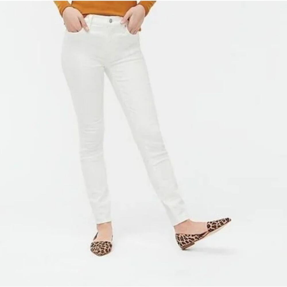 NWT J. Crew White High Rise Skinny Jeans Size 29